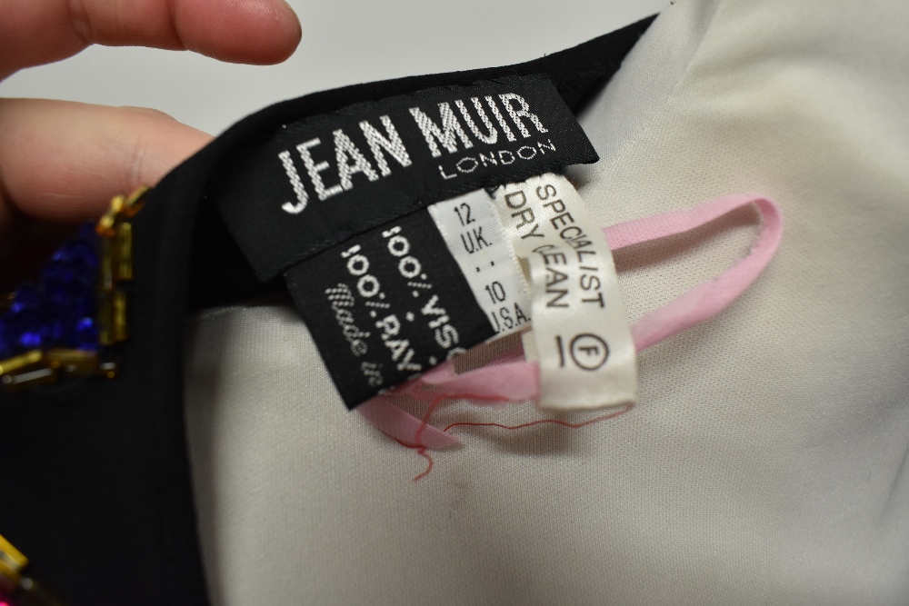 A selection of Jean Muir clothing, to include 1970s glittery trousers, a maxi skirt with gold star - Image 4 of 12