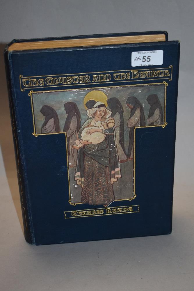 A copy of The Cloister and the Hearth by Charles Reade, illustrated by Gordon Brown.