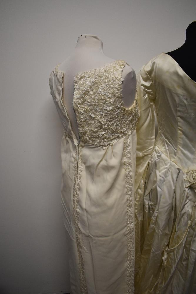 Three vintage dresses, including 1950s wedding dress and Jean Varon 'Chanelle' maxi dress, AF. - Image 4 of 9