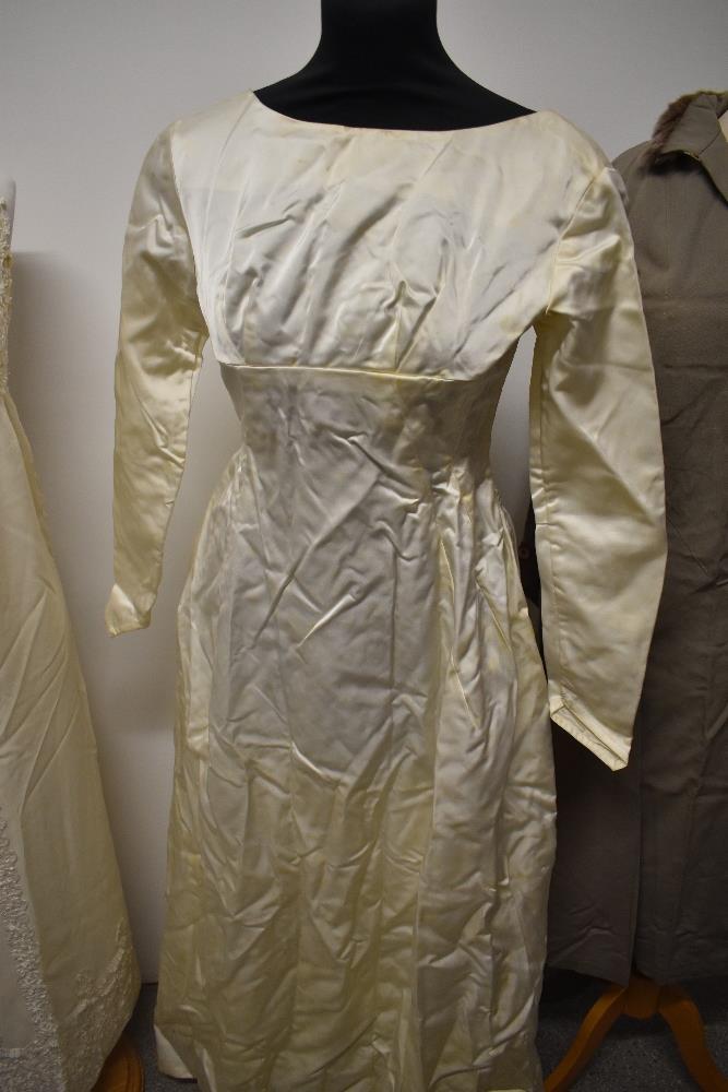 Three vintage dresses, including 1950s wedding dress and Jean Varon 'Chanelle' maxi dress, AF. - Image 8 of 9