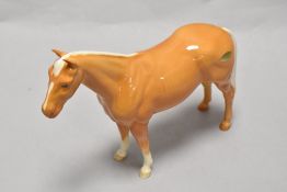 A Beswick pottery brown race horse study in gloss finish.