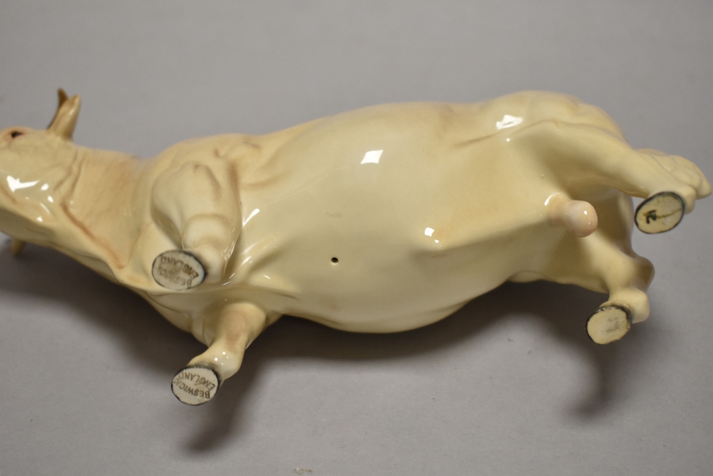 A Beswick Pottery study of a Charolais bull 2463A. - Image 2 of 2