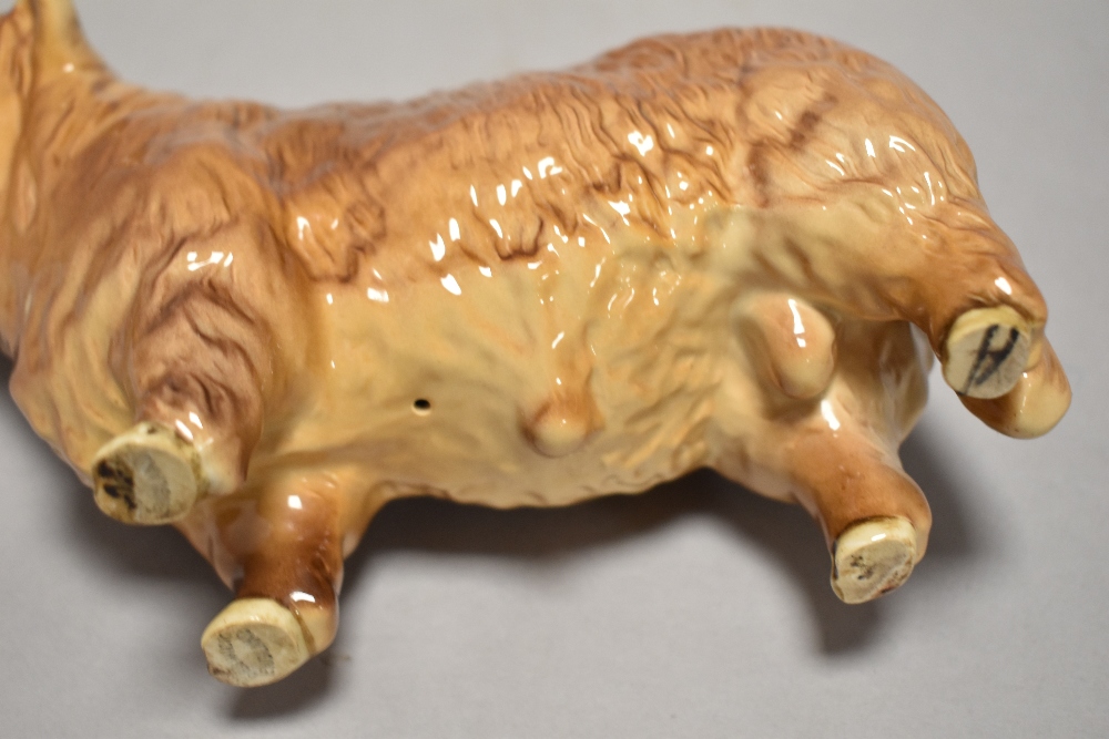 A Beswick pottery Highland bull 2008 and Calf 1827D. - Image 3 of 3