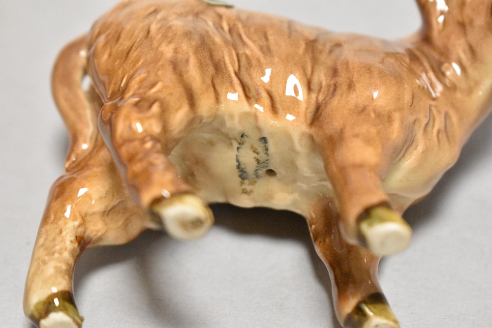 A Beswick pottery Highland bull 2008 and Calf 1827D. - Image 2 of 3