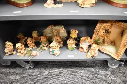 A group of hand-painted Stonecraft Pendelfin rabbit figures, of typical anthropamorphic designs to