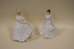 Two Royal Doulton porcelain figurines, comprising Heather HN2956 and Harmony HN4096, the latter