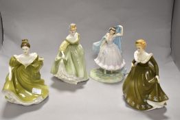 Four Royal Doulton Figurines, including, Lynne HN 2329, Geraldine HN 2348, The forest glade
