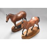A Beswick large thoroughbred 1772 and a Royal Doulton Red Rum style Two A226 marked as second.