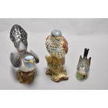 A trio of Beswick Pottery studies, to include; Kestrel, 2316, Cuckoo 2315, and Wag tail 406.