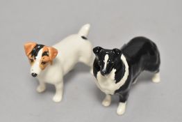 A Beswick pottery Jack Russell terrier study and a sheepdog study.
