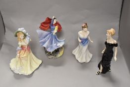 Four Royal Doulton figurines, comprising; Katie HN 3360, Sophie HN 3257, For You HN 3754 and Alana