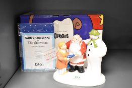 A Coalport characters first edition figural group, Father Christmas and the snowman, the special