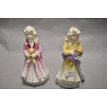 Two Royal Doulton limited edition porcelain figurines, comprising 'Charity' HN3087, number 385/
