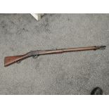 A Martini Henry Long Lever Rifle, made by Enfield, Top loader, Ram Rod present, Crown VR Enfield