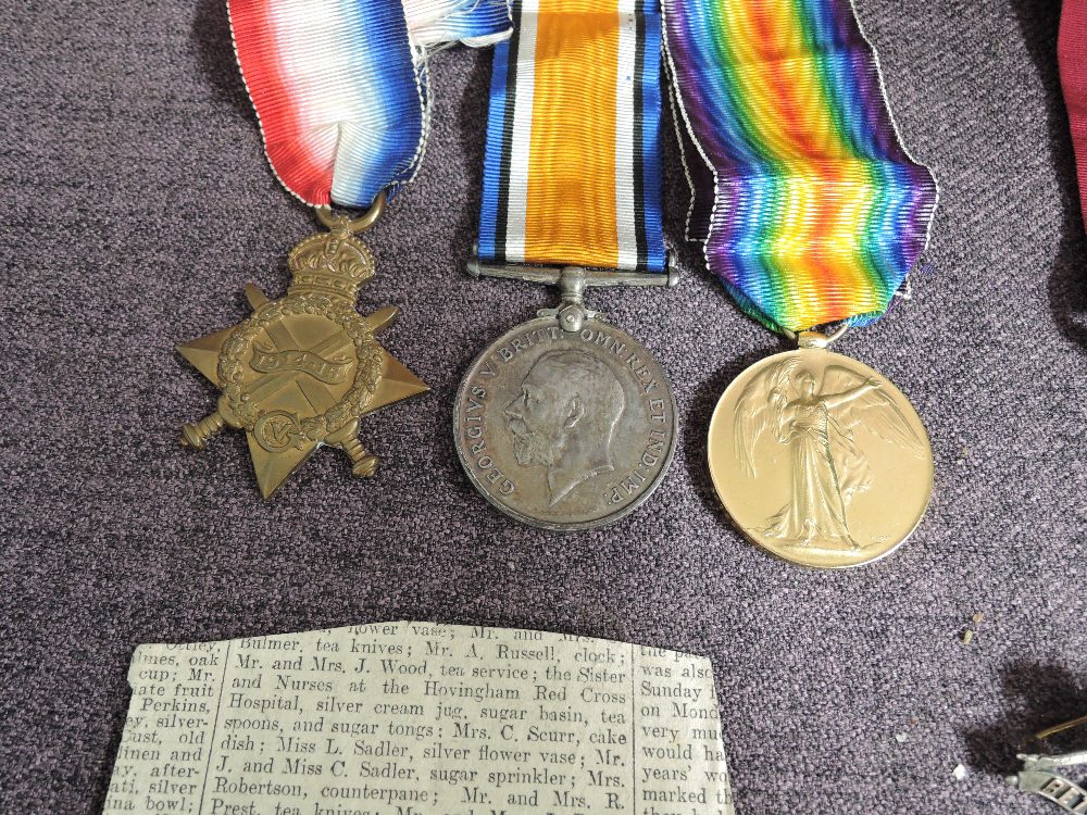 A WWI Family Medal Group, 44887 PTE.T.W.H.Newley.R.A.M.C, later became Corporal, Five Medals, - Image 4 of 5