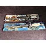 Two modern reproduction German WWII Daggers with scabbards in card boxes