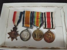A WW1 Trio, 1914-15 Star, British War Medal and Victory Medal along with a Special Constabulary Long