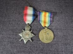 A WWI Medal Pair, 1914-15 Star and Victory Medal to 3-24193 PTE.F.C.Cresswell.LAN.FUS