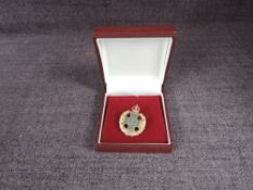 A 9ct Gold Rifle Brigade Sweetheart Brooch in case