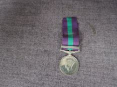 A George VI General Service Medal with Palestine 1945-48 clasp to T.14062480.Dvr.G.A.Sanderson.R.A.