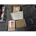 A box containing Military Ephemera including Hitler's Mein Kampf in 18 weekly parts 1939 full set,