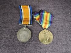 A WW1 Pair, British War Medal and Victory Medal to 172634 Pte.R.C.Wilson.M.G.C