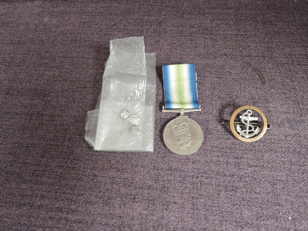 A South Atlantic Medal with Rosette (Falkland & South Georgia) to QM.P.Bilsborough.RFA Fort