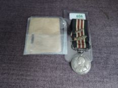 A WW1 George V Military Medal with two oak leaves to 23835 Pte.W.Farnworth.166/ Coy.M.G.C, full name
