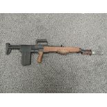 A possible Enfield EM-2 training rifle with wood and metal Bayonet, overall length 68cm with