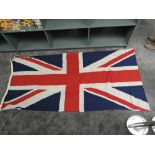 A vintage Union Jack Flag having rope and toggle, 258cm x 120cm