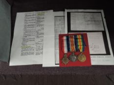A WWI 1914-15 Trio to SGT Henry Mann 18th Batt Liverpool Reg and Machine Gun Corps, commissioned 2nd