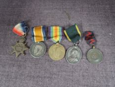 A WW1 Trio, 1914-15 Star, British War Medal and Victory Medal 272 CPL.F.Byron.RFA along with a