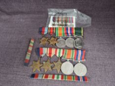 A WWII Medal Group, two Stars, two Medals and a Territorial Efficiency Medal to Capt.A.R.Tonkin.