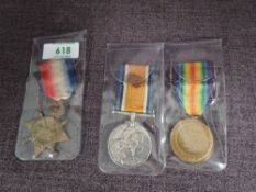 A WW1 Trio, 1914-15 Star, British War Medal and Victory Medal to 70909 Dvr.W.Wilkinson.R.F.A,