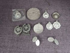 A collection of Silver Medals & Medallions, approx 5 1/2 Oz