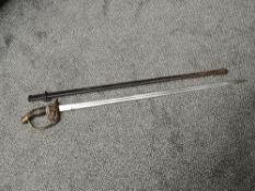 A German Infantry Officers Sword pattern 1911 similar to 1889 pattern but with hinged guard,