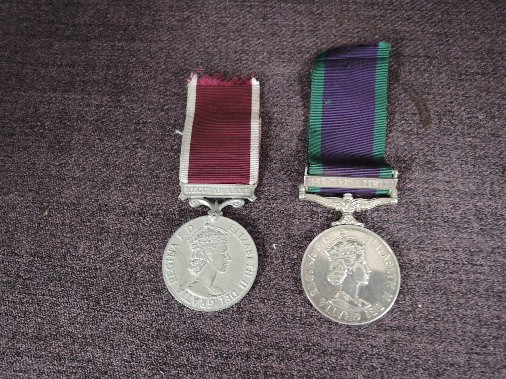 An Elizabeth II General Service Medal with Northern Ireland Clasp to 24202527.PTE.D.J.Clark.ACC alo