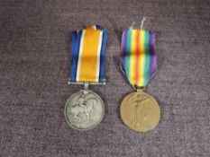 A WW1 Pair, British War Medal and Victory Medal to S4-071859 Pte.G.Jones.A.S.C