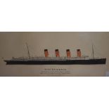 After Laurence Dunn (1907-2006), four prints of North Atlantic Liners as drawn by Laurence Dunn,