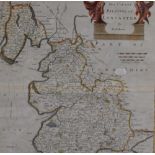 After Robert Morden (1650-1703), A hand coloured Map of The County Palatine of Lancaster, the