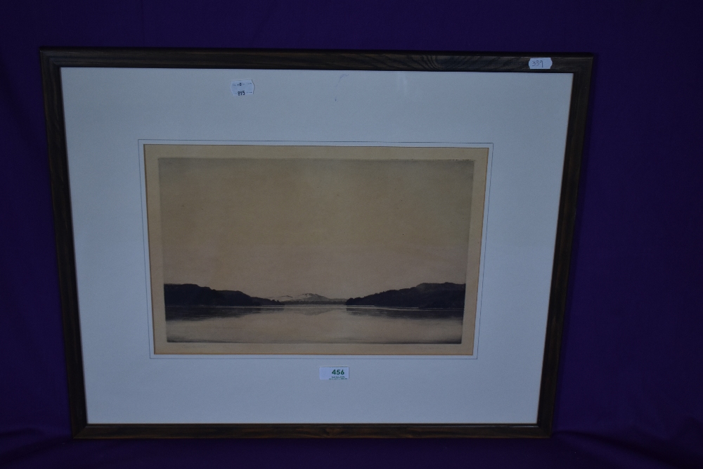 Bernard Eyre Walker (1887-1972), etching, 'Coniston Water', signed to the lower right, framed, - Image 2 of 4