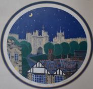 Chas (Charles) Jacobs (British School 20th Century), print, 'Castle By Night', limited edition 105