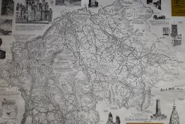 After Alfred Wainwright (British 1907-1991) A map of the County of Westmorland, as it was on the