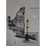Artist Unknown, a series of black and white etchings, Five 20th Century interpretations of landmarks