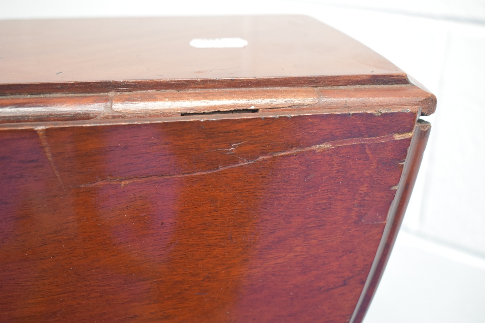 A Victorian mahogany Sutherland table, of traditional design with moulded demi-lune leaves and - Image 4 of 4