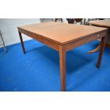 A vintage part teak extending dining table, Conran inspired, approx. 168 x 91cm, CWS Stamp