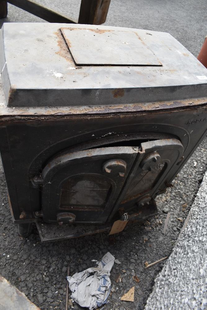 A vintage wood burning stove