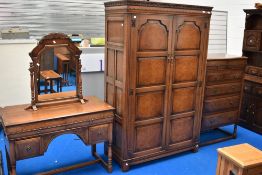 A period style oak three piece bedroom suite, purchased from Youngs Antiques Keswick
