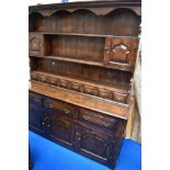 A Period style oak dresser, purchased from Chapmans , Newcastle, in excellent condition, width