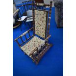 A 19th Century stained frame American rocking chair